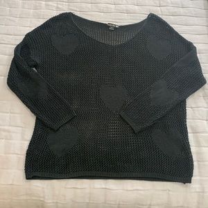 GUC Black crochet mesh sweater - size S
